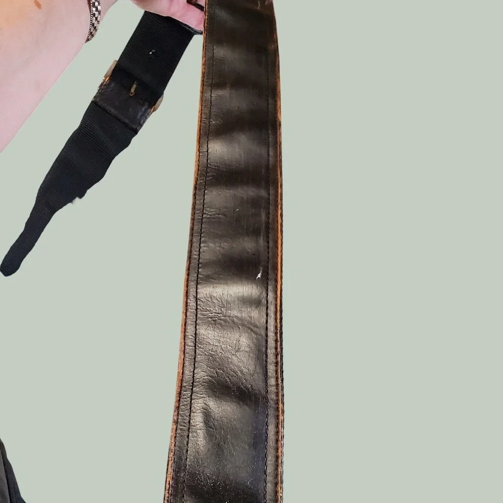 Wilsons Leather M. Julian Distressed Gothic Y2K Messenger Bag Black Brown Red